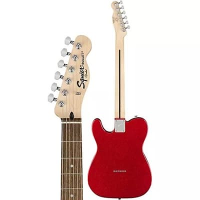 Squier Limited-Edition Bullet Telecaster Electric Guitar Red Sparkle Right Handed image 5