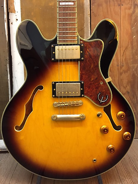 2003 Epiphone Sheraton #103112276 Korea Sunburst Semi Hollow