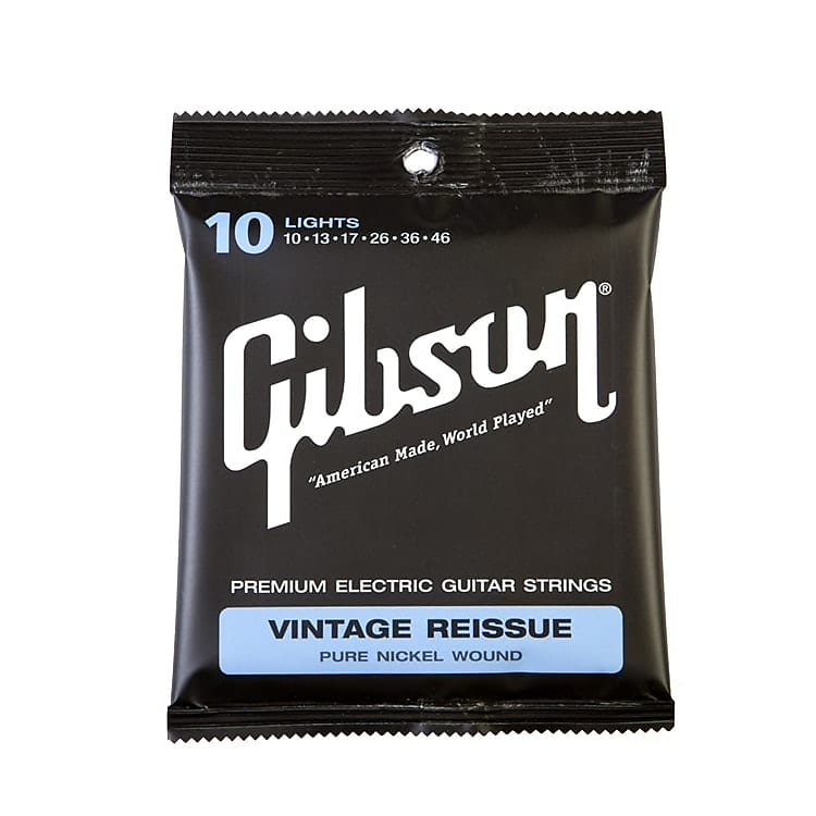 Gibson Vintage Reissue Pure Nickel Wound Electric Strings Lights 10-46 image 1