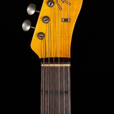 Fender Custom Shop LTD CuNiFe Telecaster Custom Heavy Relic Aged Olympic White Over 3-Tone Sunburst - CZ549986-7.64 lbs image 5