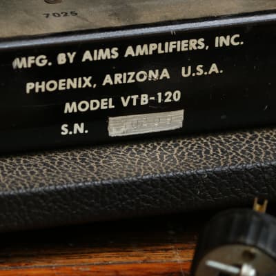 1970s AIMS Bass Sound System VTB-120 120 Watt Tube Head image 5