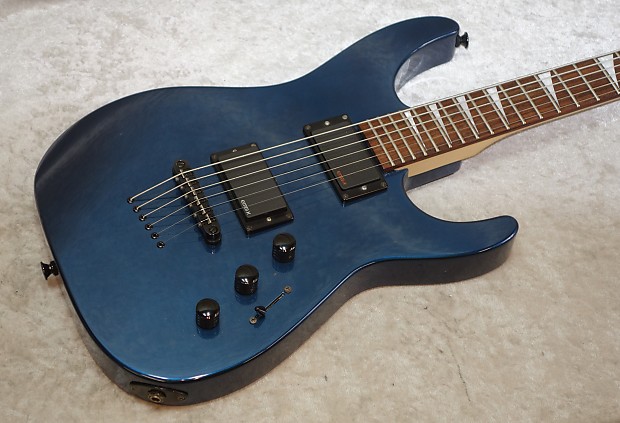 Jackson DK27 Dinky 27" Scale Baritone electric guitar in blue finish with case image 1