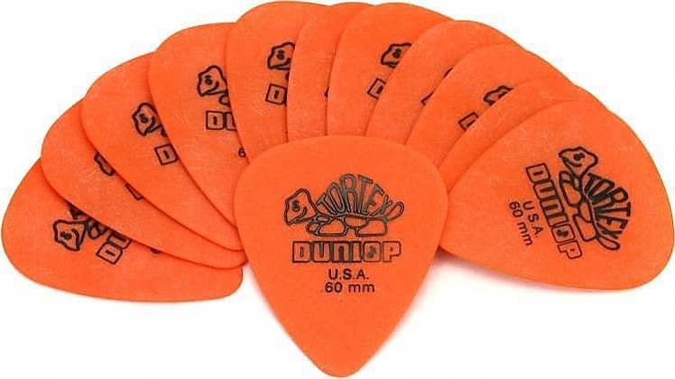 Dunlop - Tortex 418P60 - Standard Guitar Picks - .60mm - Orange - Pack of 12 image 1