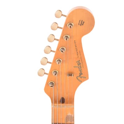 Fender Custom Shop 1955 Stratocaster "Chicago Special" Relic Super Faded Wide Fade Chocolate 2-Color Sunburst w/Gold Hardware & Gold Pickguard (Serial #R127461) image 6