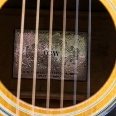 Conn Vintage Acoustic F-20 Guitar w/ Flamed Maple Back - Made in Japan w/ Gig bag image 3