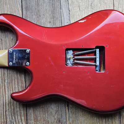 1983-84 Kramer Focus 3000D - Candy Apple Red - Floyd Rose Tremolo with no fine tuners image 9