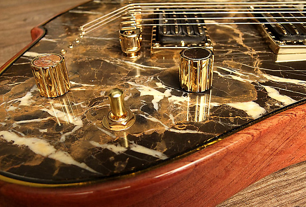 Insane Zerberus Nemesis with real Black & Gold Marble top customshop guitar #1BG001 Bild 1