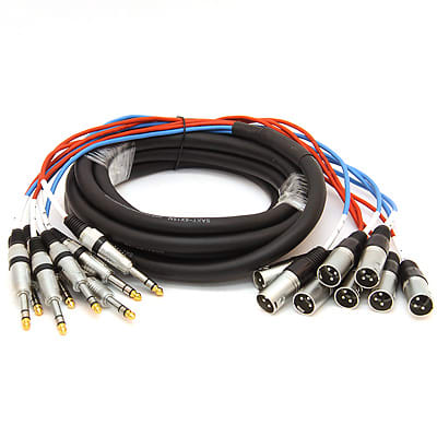 8 Channel 10' XLR Male to 1/4" TRS Audio SNAKE CABLE image 2