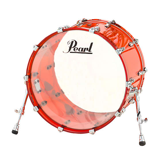 Pearl Crystal Beat Acrylic Bass Drum 22x16 Ruby Red image 1