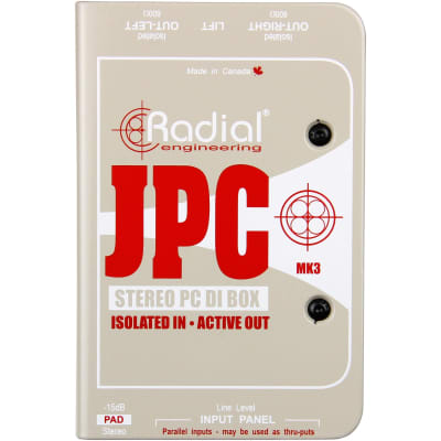 Radial JPC Active AV Direct Box for Computer Soundcards, CD, DVD, MP3 Players image 1
