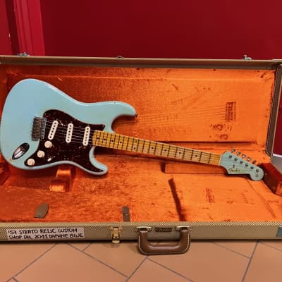 Fender Stratocaster Custom Shop '57 Relic Daphne Blue Matching Headstock del 2011 image 9