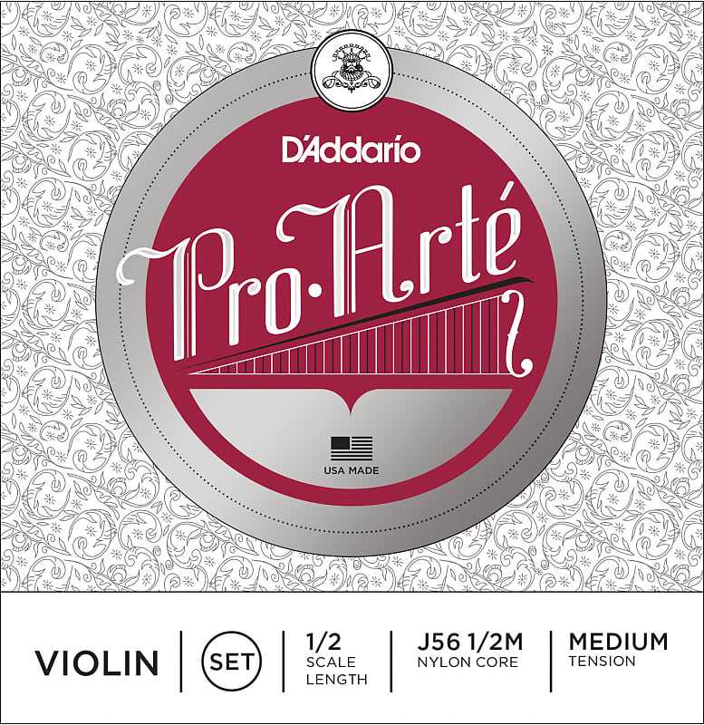 D'Addario J56 1/2M Pro-Arté 1/2 Violin Strings - Medium image 1