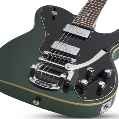 Schecter PT Fastback II B Dark Emerald Green Bigsby B50 HH Electric Guitar image 5