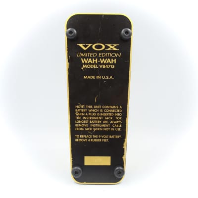 Vox V847G Wah Limited Edition Wah-Wah Made in U.S.A. Guitar
