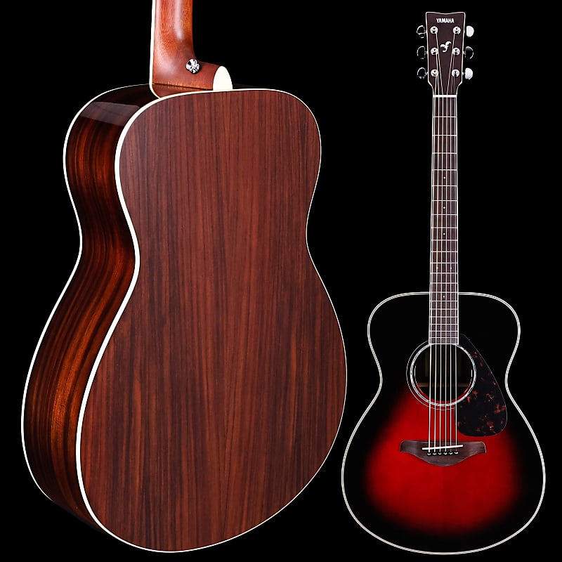 Yamaha FS830 Small Body Solid Top, Rosewood Back & Sides, Dusk Sun Red 4lbs 2oz image 1