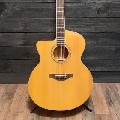 Wood Song Left Handed Jumbo Natural JC Acoustic Guitar w/ Gig Bag image 4