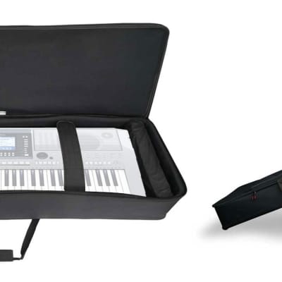 Rockville 61 Key Keyboard Case w/ Wheels+Trolley Handle For Yamaha PSR-S710