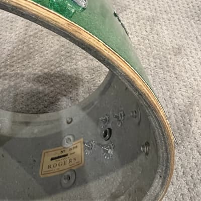 Rogers Dayton 13” Holiday Tom Late 60’s - Green Sparkle image 15