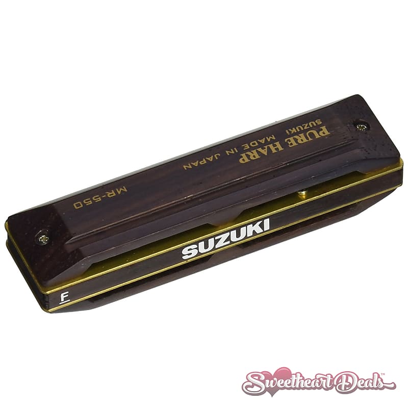 Suzuki MR-550 Pure Harp Diatonic Key of Low F 10 Hole Harmonica