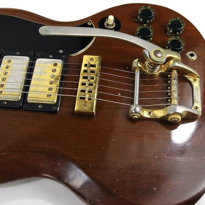 1973 Gibson SG Custom Walnut w/ Bigsby, 3 Pickups! 1970's SG Les Paul! NO BREAKS! image 24
