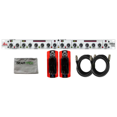 DBX 166xs Dual Compressor Limiter Gate w/ 4 Cables and