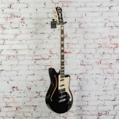 D'Angelico Premier Bedford SH Electric Guitar, Black Flake x3704 image 9