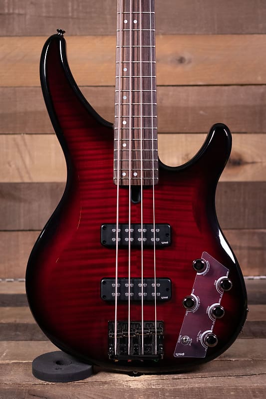 Yamaha TRBX604FM 4-String Bass, Dark Red Burst | Reverb