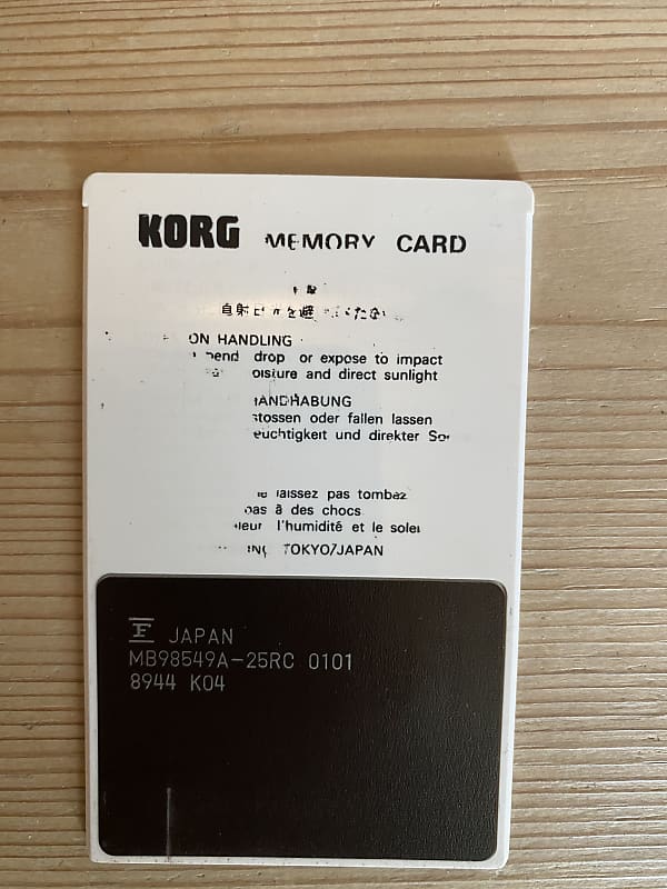 超美品　貴重　KORG M1用MEMORY CARD MSC-09 ORGAN Korg MSC-09 Organ memory card for M1 /M1R | Reverb