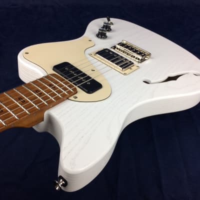 PJD Guitars St John Standard in White with F-Hole image 6