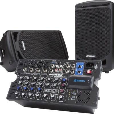 Samson Expedition XP800 All-In-One 800 Watt Portable PA System with 8-Channel Mixer,Black image 2