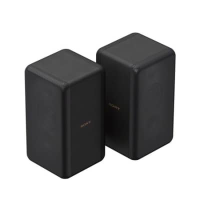 Sony SA-RS3S Wireless Rear Speakers with Monoprice Height Adjustable Speaker Stands (Pair, Black) Bundle image 4