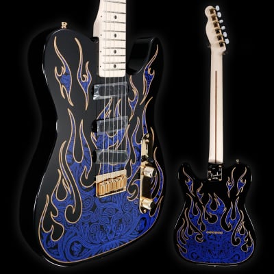 Fender James Burton Telecaster, Maple Fb, Blue Paisley Flames 7lbs 8.3oz for sale