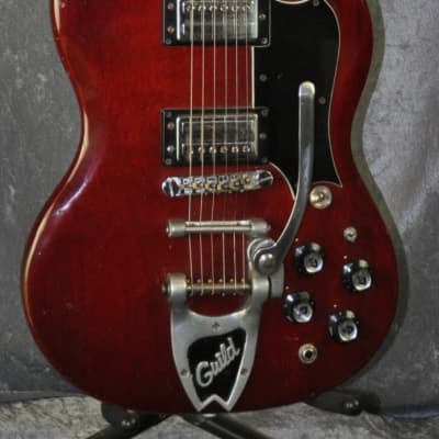 Guild S-100 Deluxe with Bigsby 1973 Cherry Red image 2