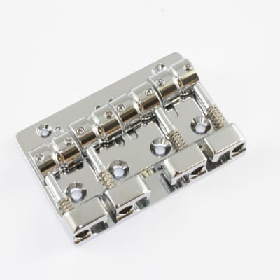 ABM 3704-C Bass Bridge, Lock-Down Saddles, CHROME | Reverb