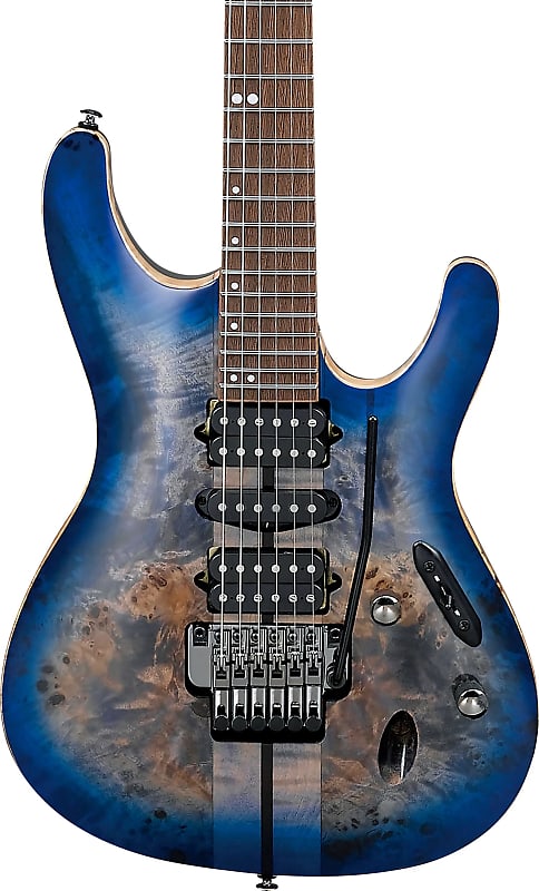Ibanez S1070PBZ S Premium Series Electric Guitar, Cerulean Blue Burst w/ Gig Bag image 1