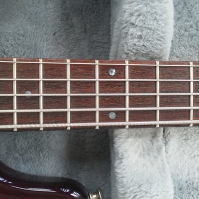 Left Handed Lefty LH Schecter Diamond Series California Custom 5 string  Bass Guitar Black Cherry image 11