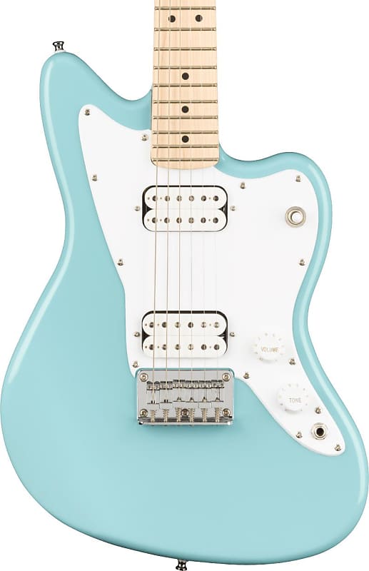 Squier Mini Jazzmaster HH Electric Guitar - Daphne Blue with Maple Fingerboard image 1