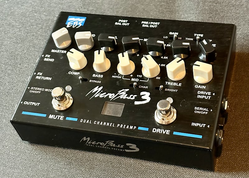 EBS MicroBass 3 Bass Preamp 2019 2021 Black Reverb UK
