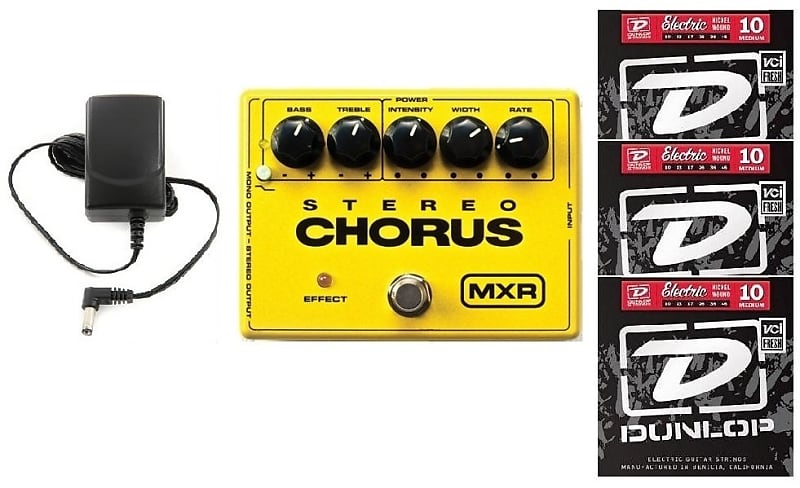 MXR M-134 Stereo Chorus Guitar Effects Pedal M134 Rate & Width Knobs Mono Or Stereo ( 3 STRING SETS) image 1