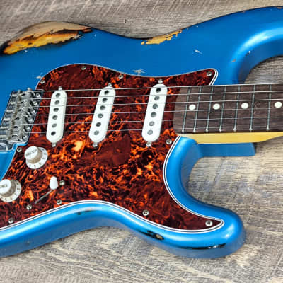 MyDream Partcaster Custom Built -Lake Placid Blue over Sunburst Hepcat L-series image 6