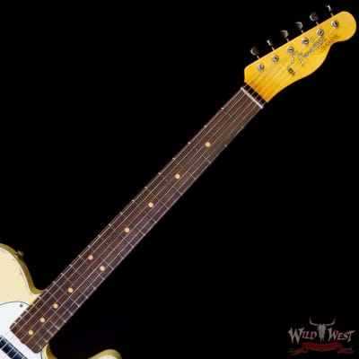 Fender Custom Shop 1962 Telecaster Custom Rosewood Slab Board Hand-Wound Pickups Relic Vintage White image 4