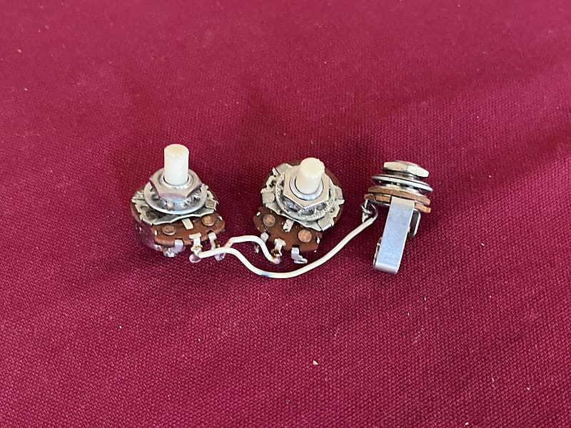 Set 1973 Fender Mustang Precision Jazz bass pots harness jack Reverb