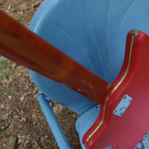 Egmond Model “3V” 1965 Red Vinyl. Electric Guitar.  Made in Holland. Used by most of the 60's Brits image 25