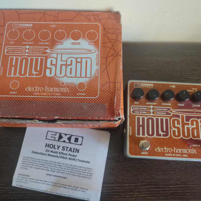 Electro-Harmonix Holy Stain Multi-Effects Pedal: Distortion / Reverb / Pitch / Tremolo 2008 - 2022 - Orange / Red image 1