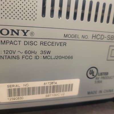 Sony CMT-SBT100 CD AM/FM Bluetooth USB AUX Radio Receiver System Black w/Remote! image 8