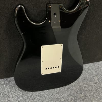Unbranded Stratocaster Strat Electric guitar body w/loaded pickguard- Black  Squier? 5lbs 12oz image 4