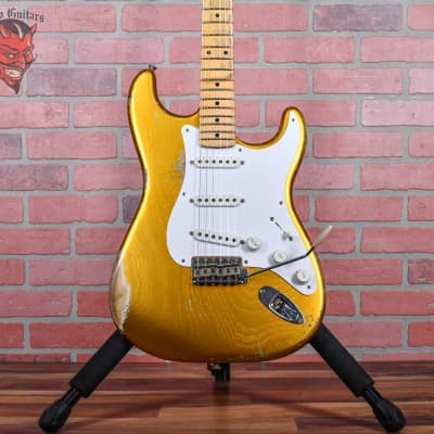 Fender Custom Shop 40th Anniversary ‘54 Stratocaster Heavy Relic Frost Gold 2014 w/OHSC for sale