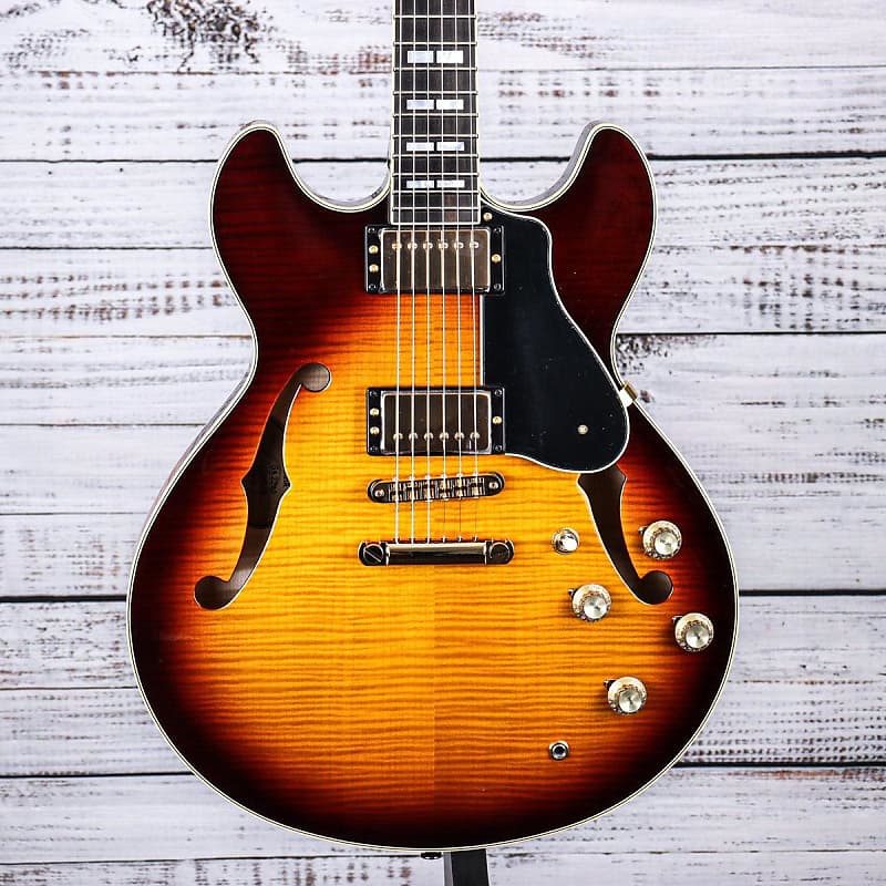 Yamaha Hollow Body Electric Guitar Brown Sunburst SA2200 Reverb