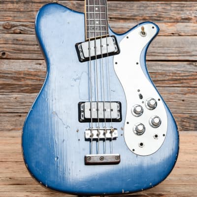 Mosrite Electric Bass Metallic Blue 1970s image 8