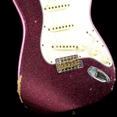 Fender Custom Shop LTD 1965 Stratocaster Relic – Aged Magenta Sparkle image 6